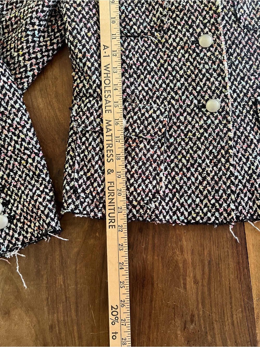 Neiman Marcus Boucle Tweed Jacket Black White M - Picture 4 of 12